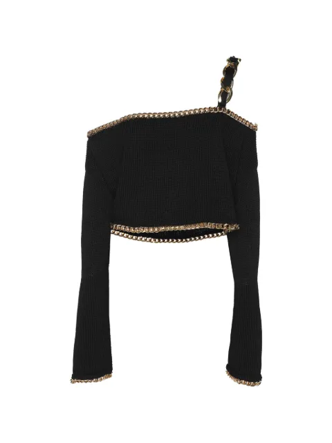 Balmain Pre-Owned top corto con hombros descubiertos