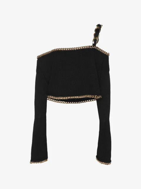 Balmain Pre-Owned укороченный топ с открытыми плечами