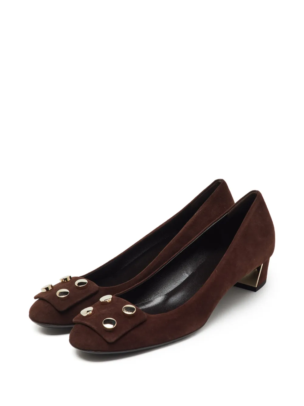 Gucci Pre-Owned round-toe heeled pumps - Braun