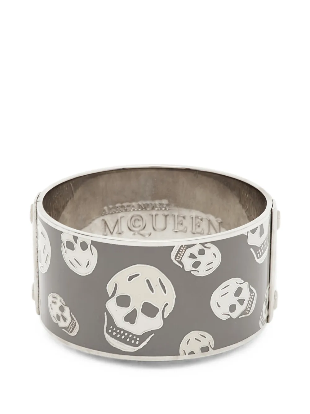 Alexander McQueen Pre-Owned Bracciale rigido con motivo Skull - Argento