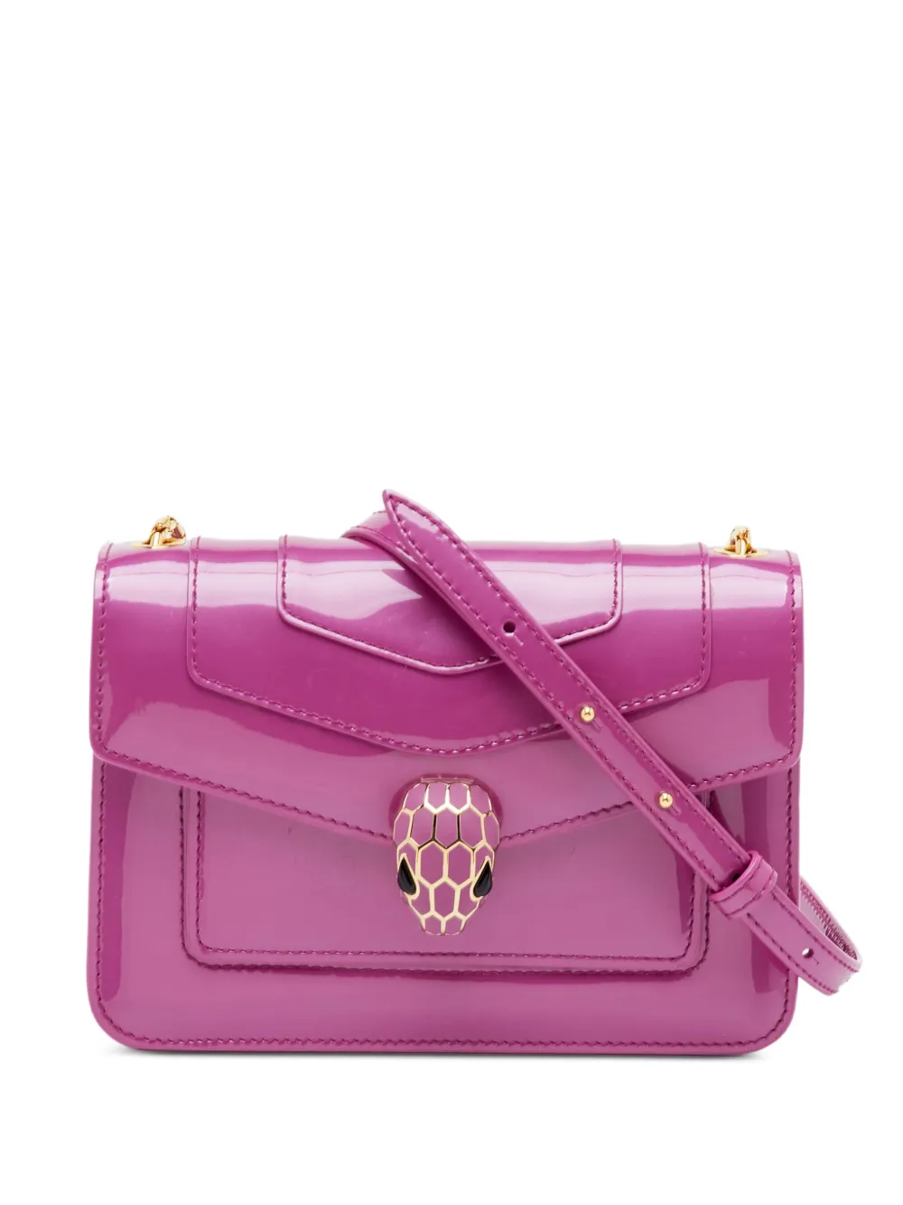 Bvlgari Pre-Owned Serpenti Forever patent leather shoulder bag - Purple