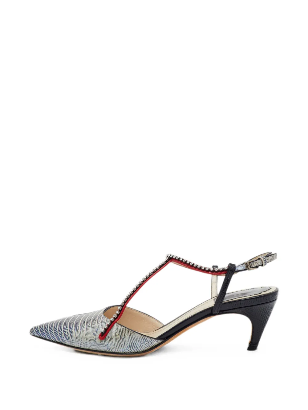 Christian Dior Pre-Owned crystal-embellished heeled pumps - Grau