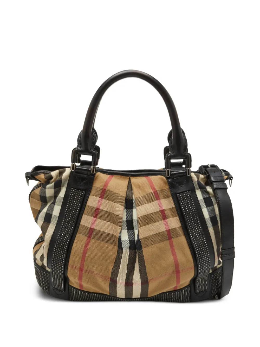 Burberry Pre-Owned Handtasche mit House-Karomuster - Nude