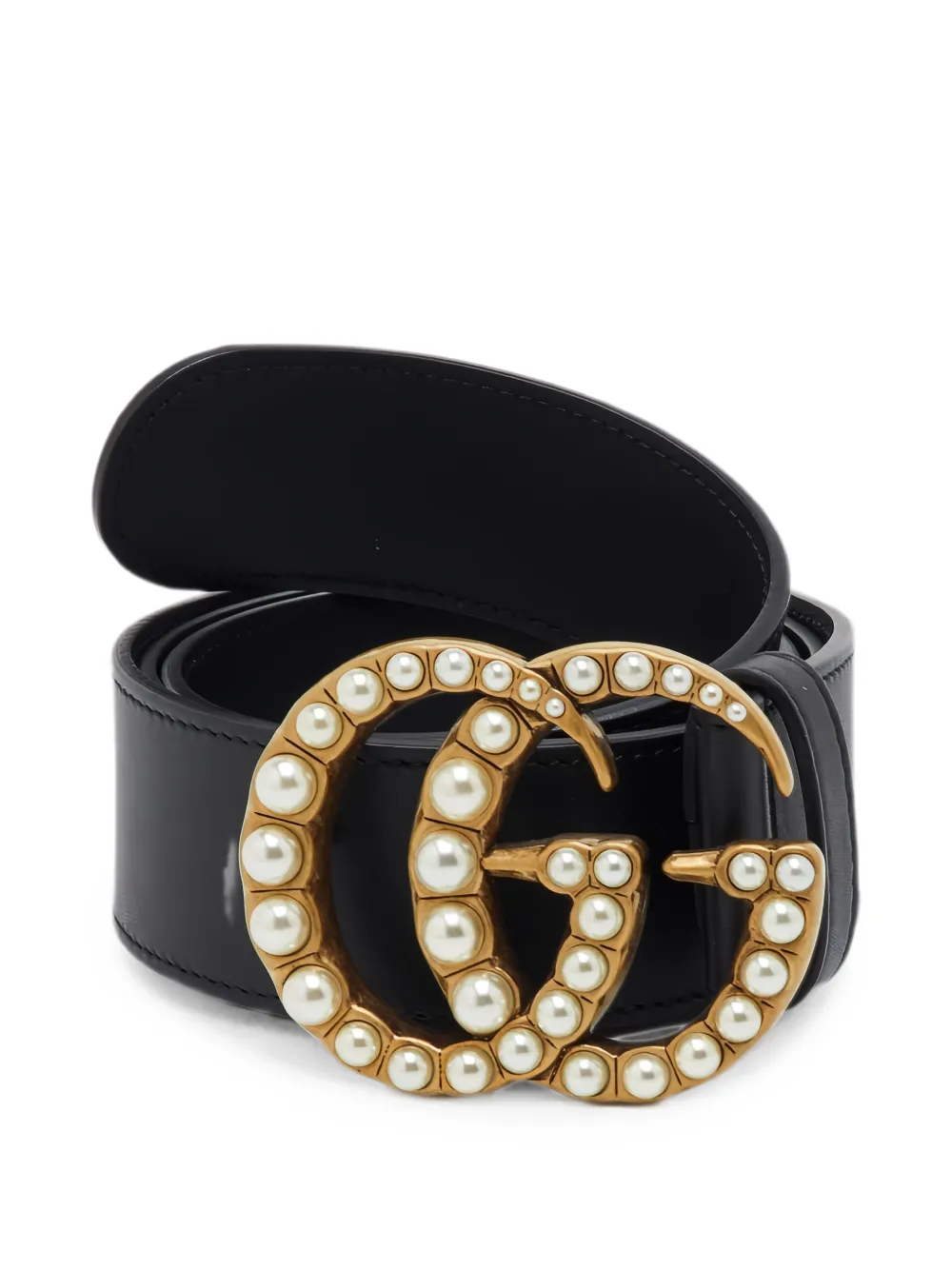 Gucci Pre-Owned GG Marmont Gürtel mit Perlen - Schwarz