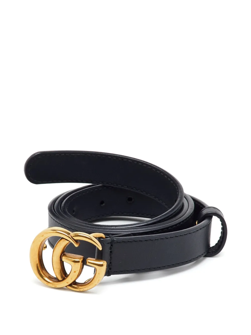 Gucci Pre-Owned Cintura con fibbia GG Marmont - Nero