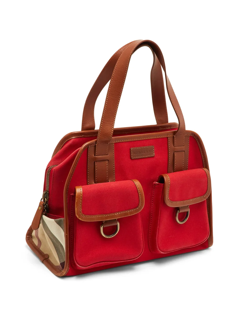 Burberry Pre-Owned Nova Check satchel bag - Rosso