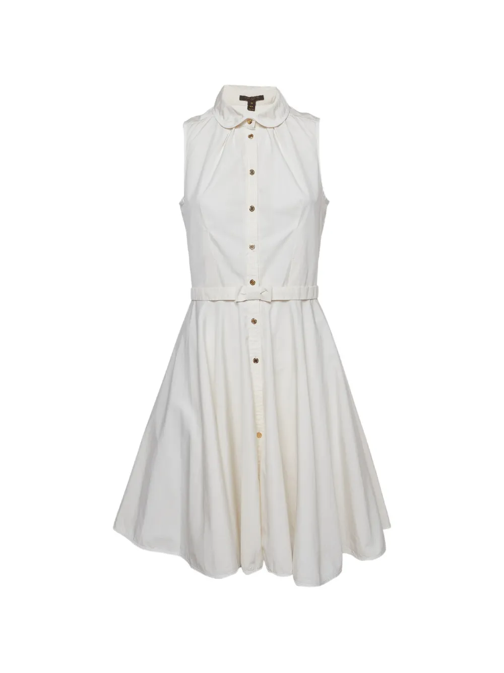 Louis Vuitton Pre-Owned bow-belt sleeveless mini dress - Weiß