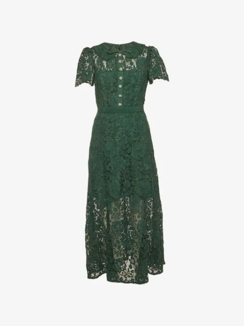 Self-Portrait floral-lace dress
