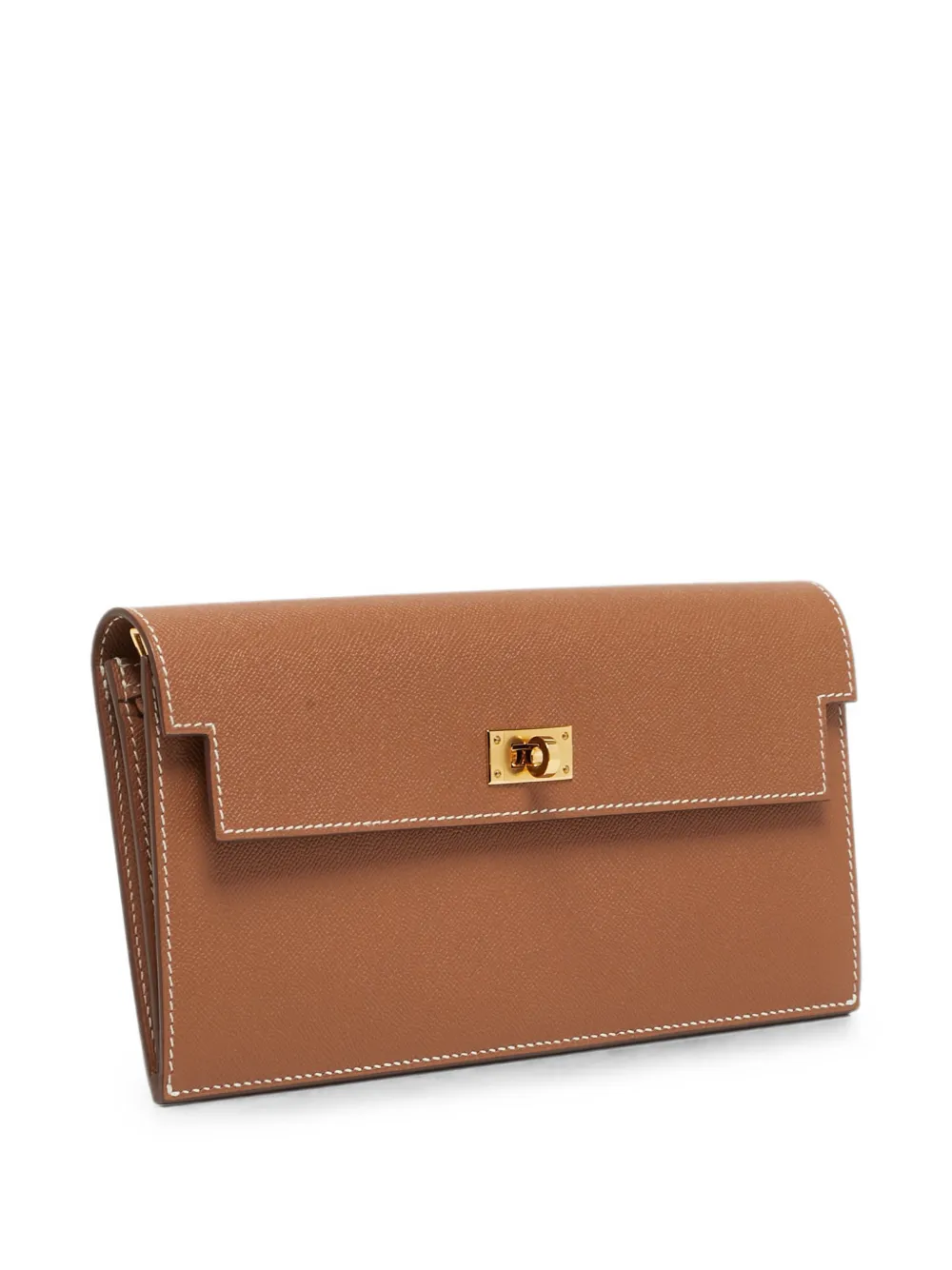 Hermès Pre-Owned 2025 Kelly Pocket turn-lock long wallet - Braun