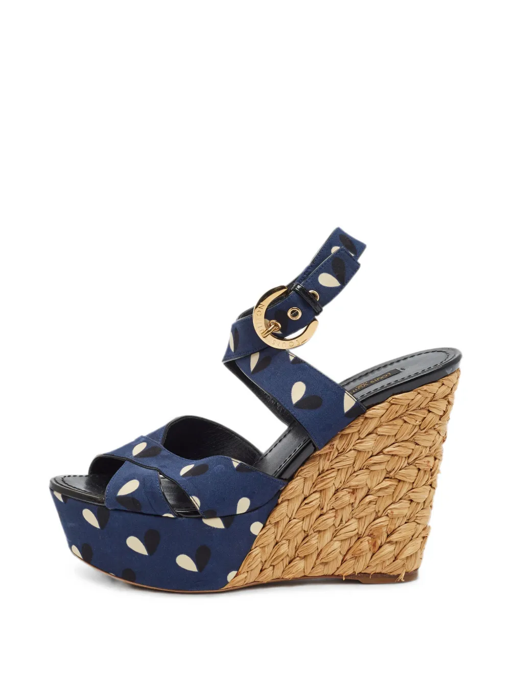 Louis Vuitton Pre-Owned Tuileries heart-print espadrilles - Blau