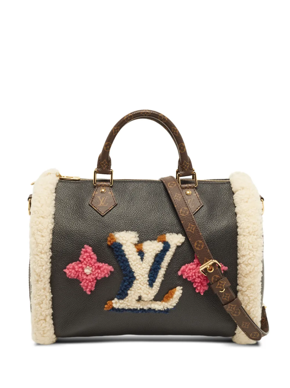 Louis Vuitton Pre-Owned 2020 Speedy 30 Teddy Bandoulière tote bag - Nero