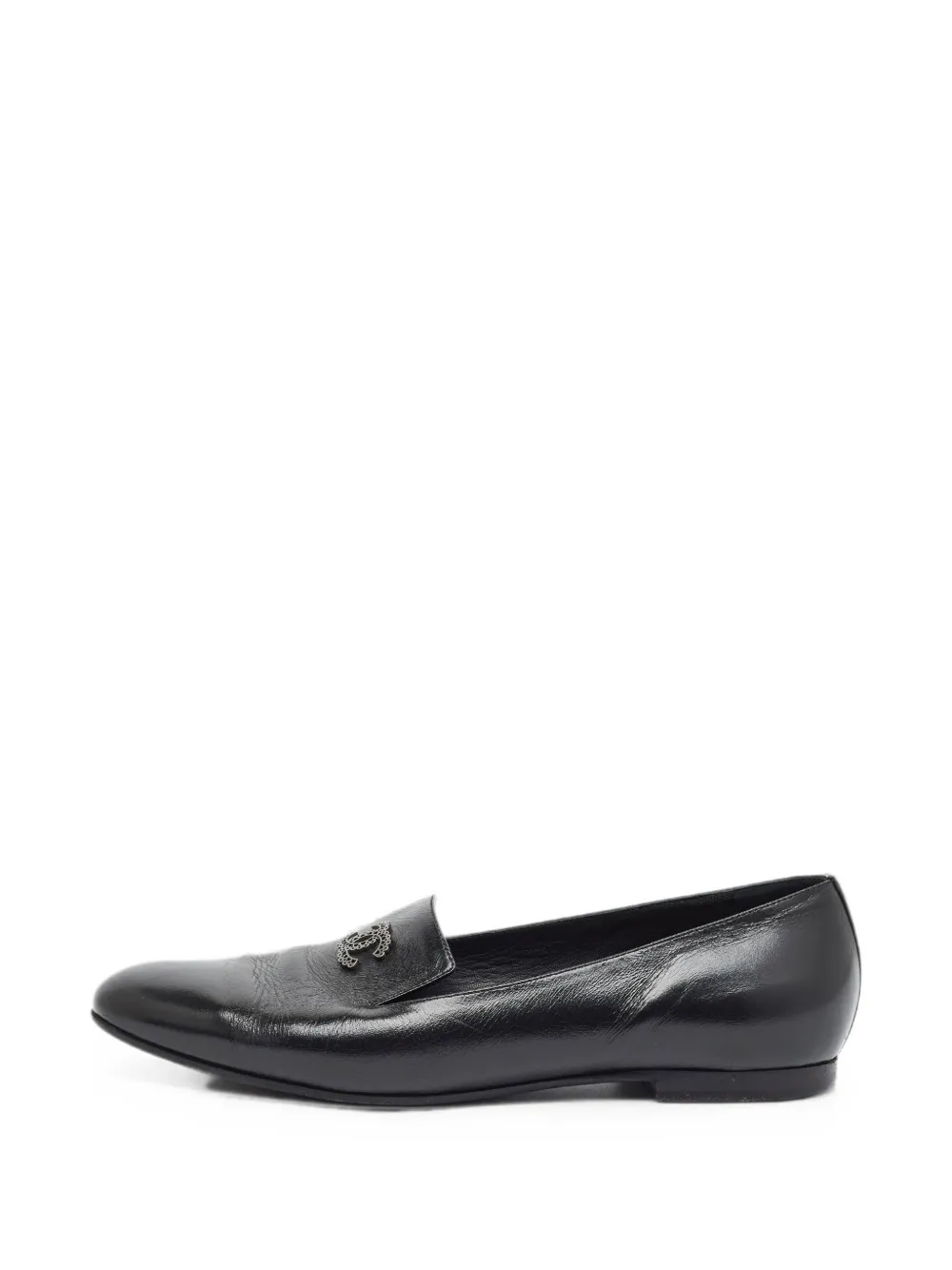 CHANEL Pre-Owned CC leather loafers - Black