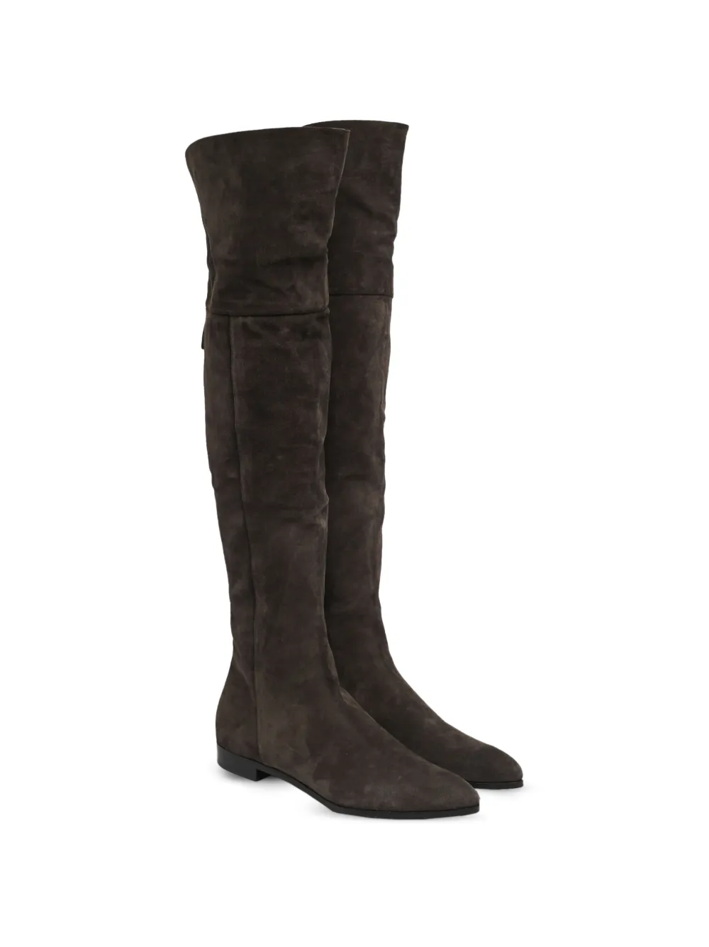 Prada Pre-Owned suede over-the-knee boots - Braun