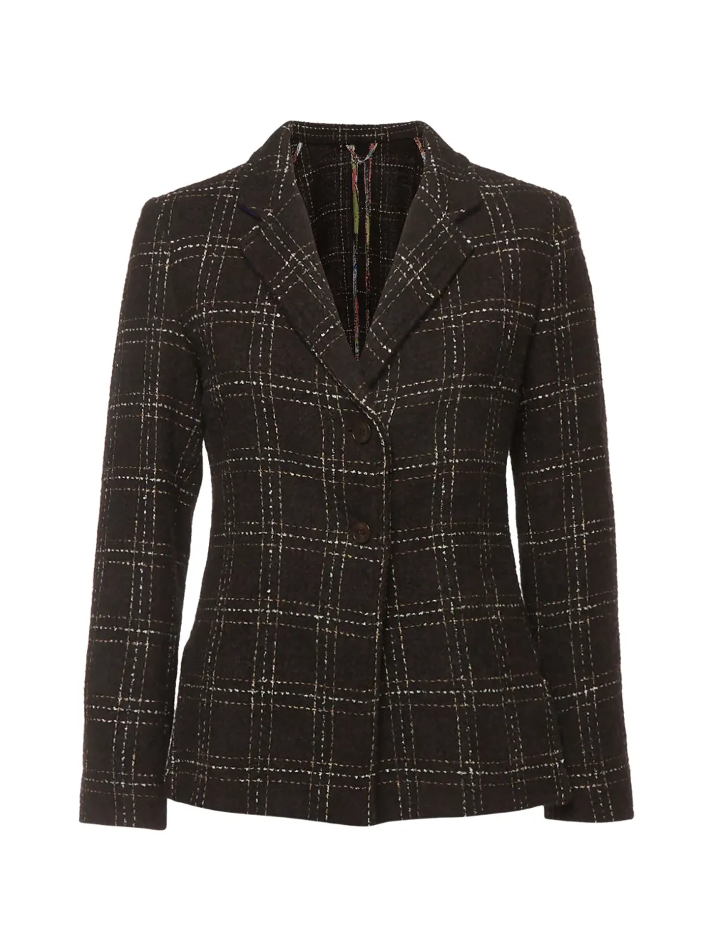 Etro Pre-Owned checked single-breasted blazer - Marrone