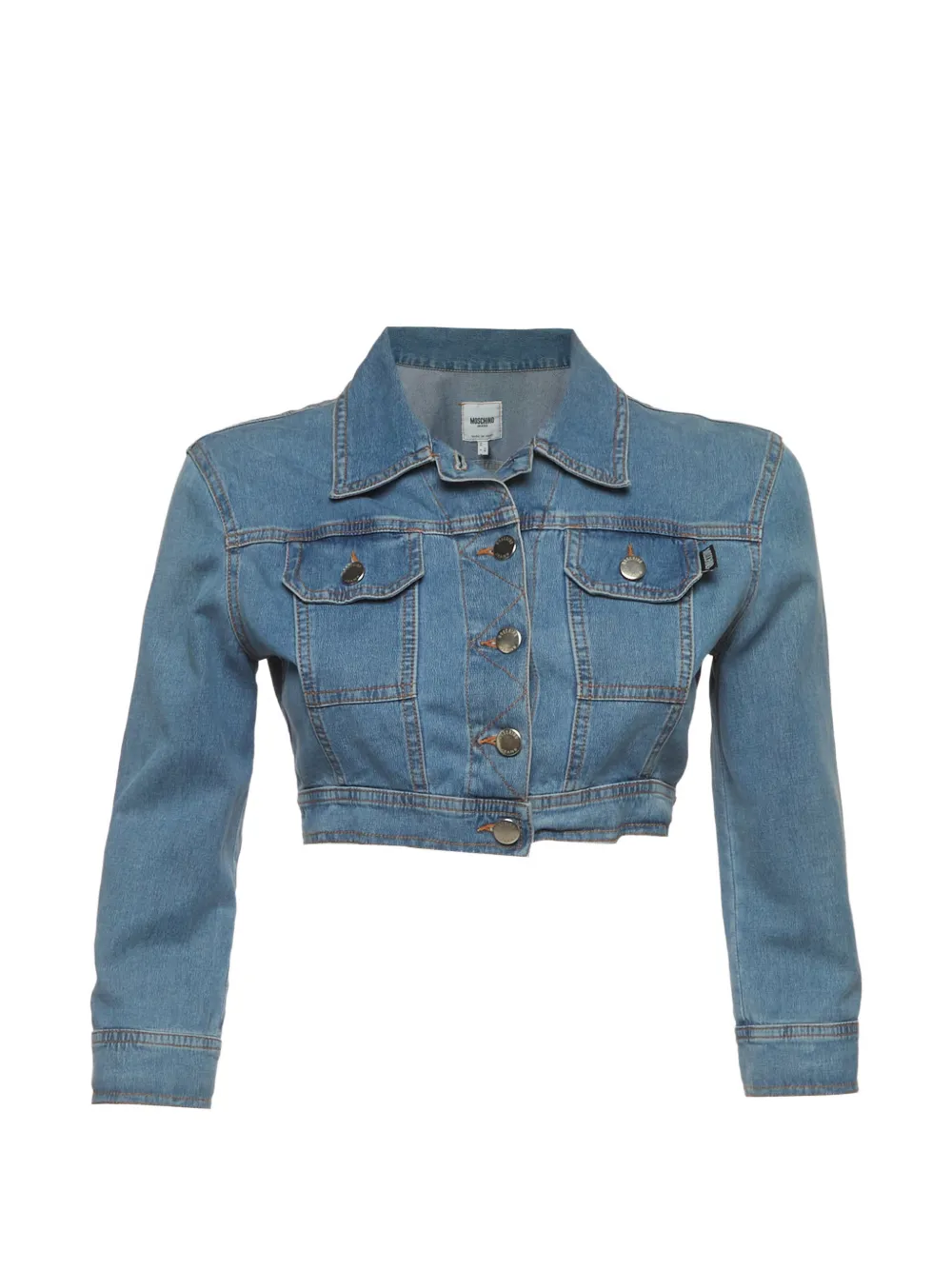 MOSCHINO JEANS cropped denim jacket - Blu
