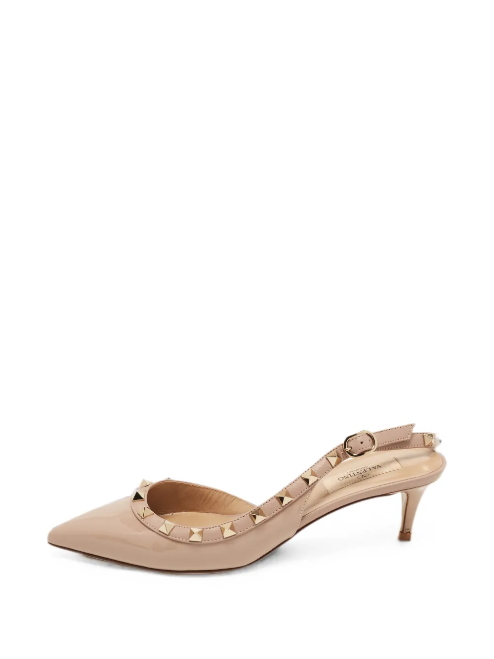 Valentino Garavani Pre-Owned Rockstud D'Orsay heeled pumps - Nude