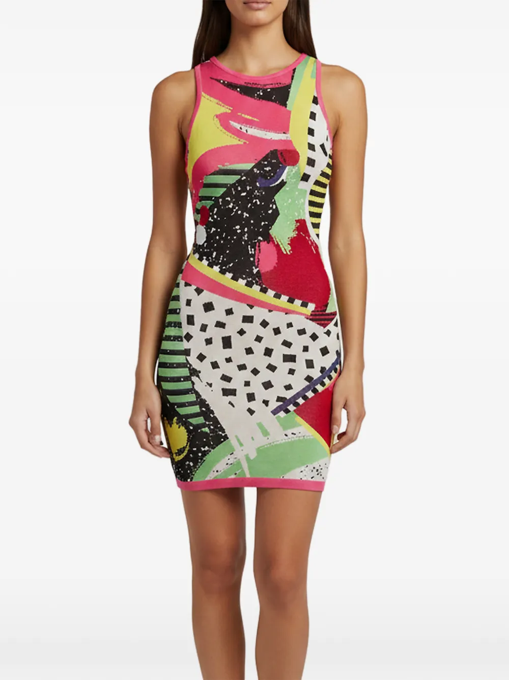 Balmain Pre-Owned Kleid mit abstraktem Print - Rosa