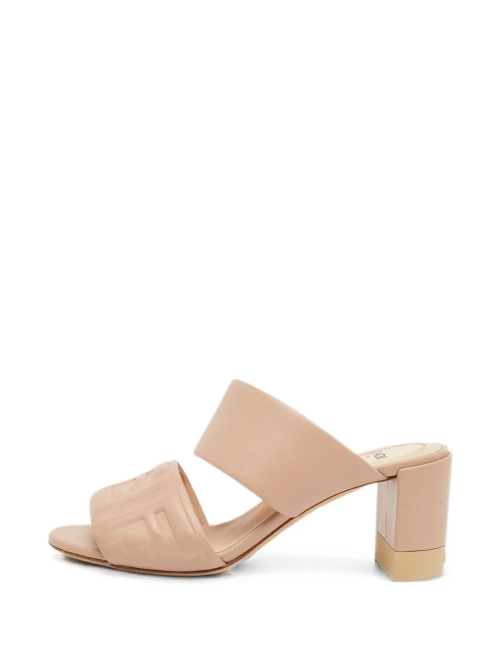 Fendi Pre-Owned FF dual-strap blcok-heel sandals - Toni neutri