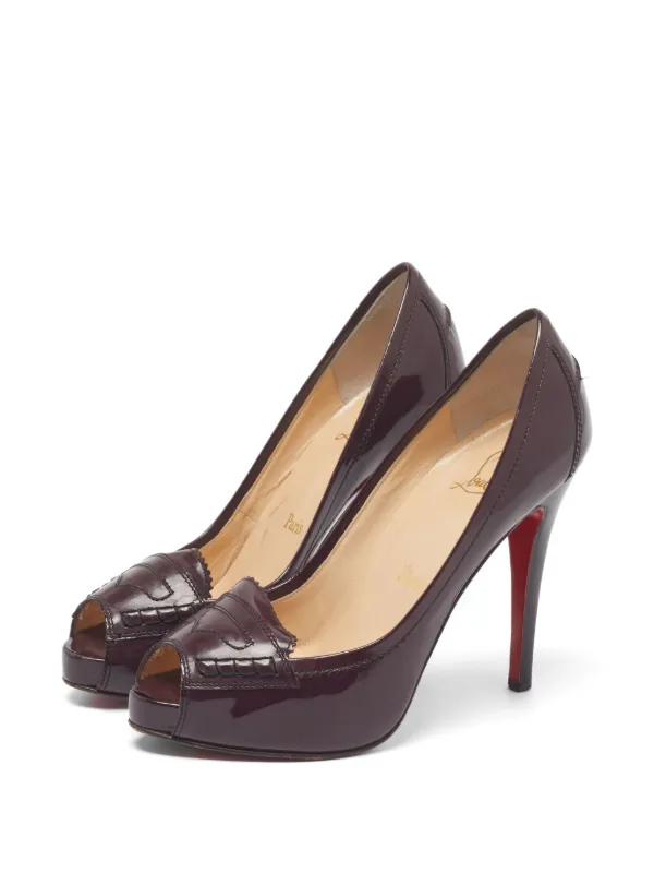 Christian Louboutin Pre-Owned Peniche peep-toe Pumps | Purple