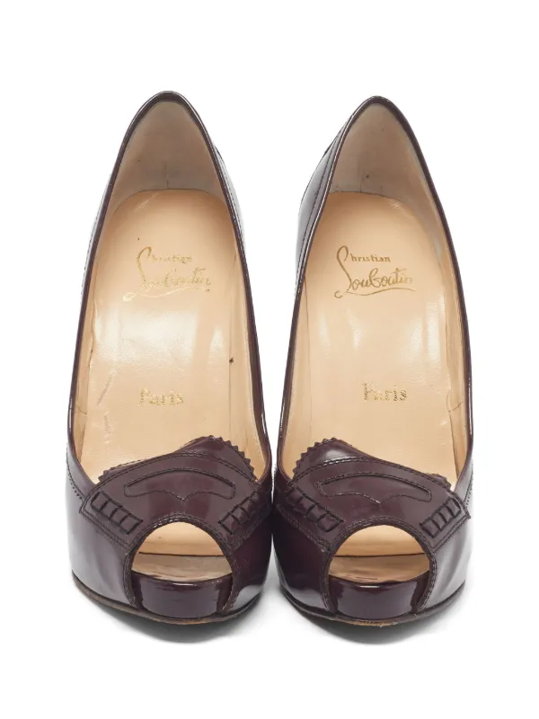 Christian Louboutin Pre-Owned Peniche peep-toe Pumps | Purple