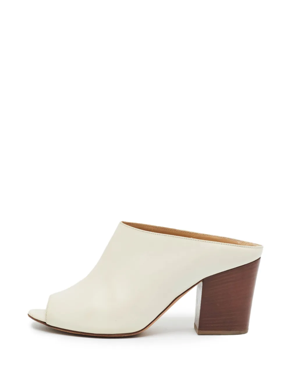 Sergio Rossi leather heeled mules - Neutrals