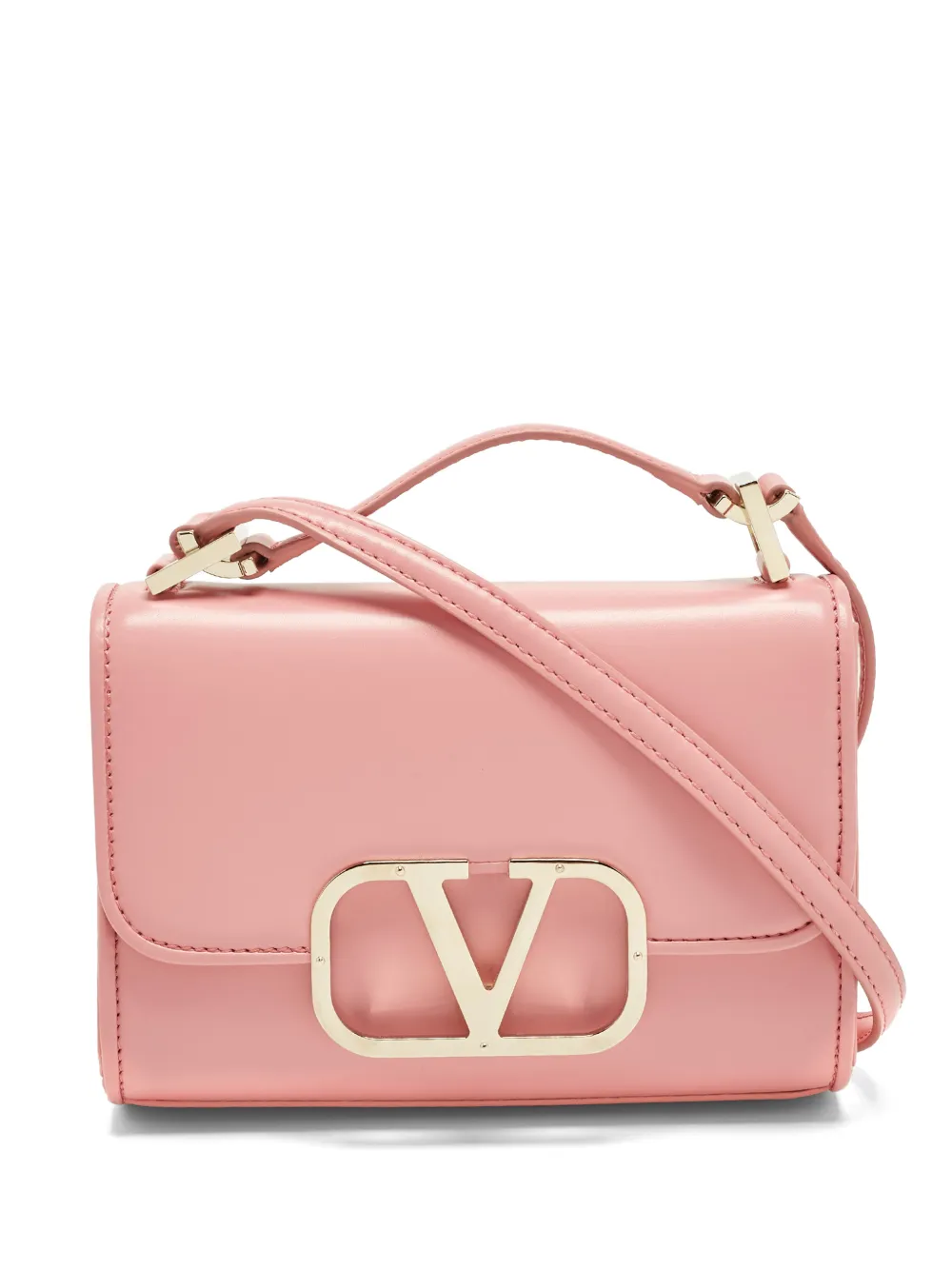Valentino Garavani Pre-Owned VLogo leather shoulder bag - Rosa