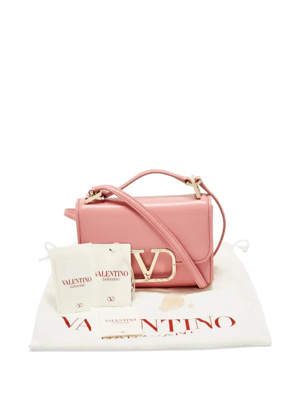 Valentino Garavani Pre-Owned Vロゴ レザー ショルダーバッグ 