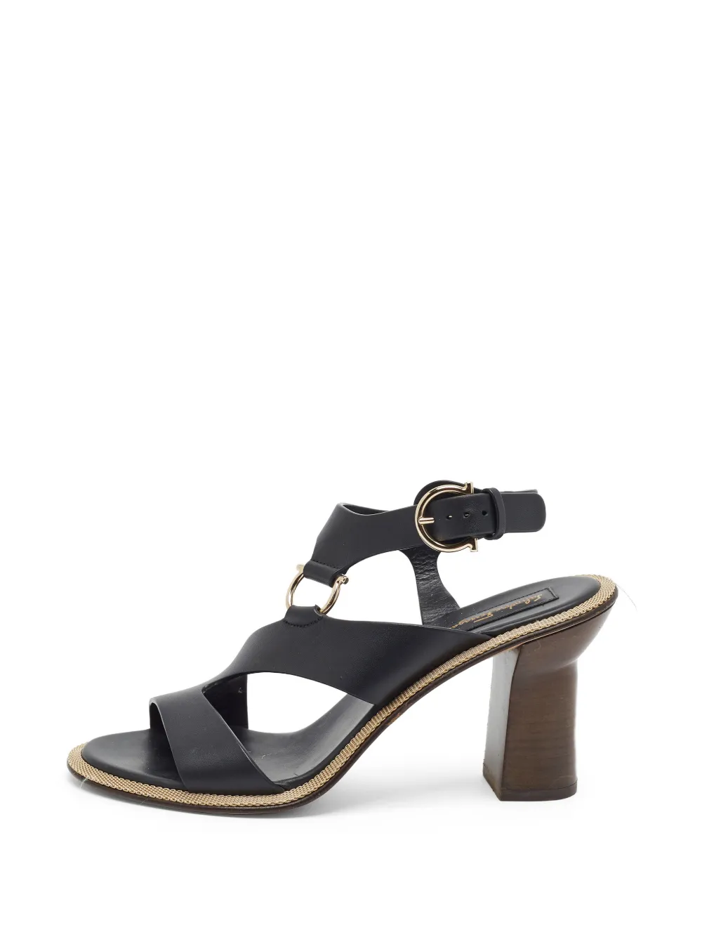 Ferragamo Pre-Owned Gancini motif buckle-strap sandals - Schwarz