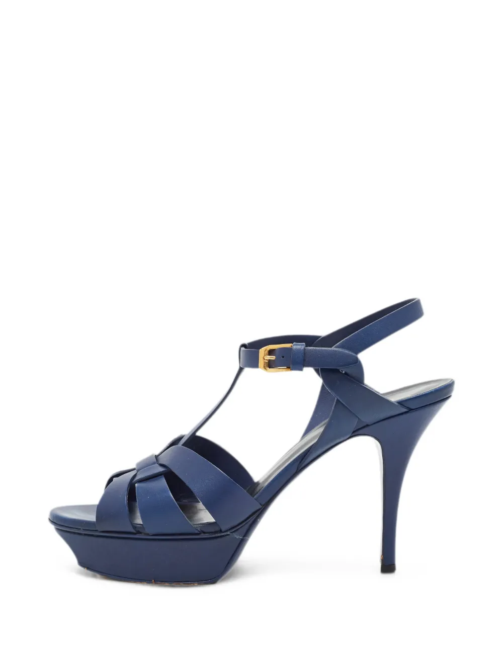 Saint Laurent Pre-Owned Tribute platform sandals - Blu