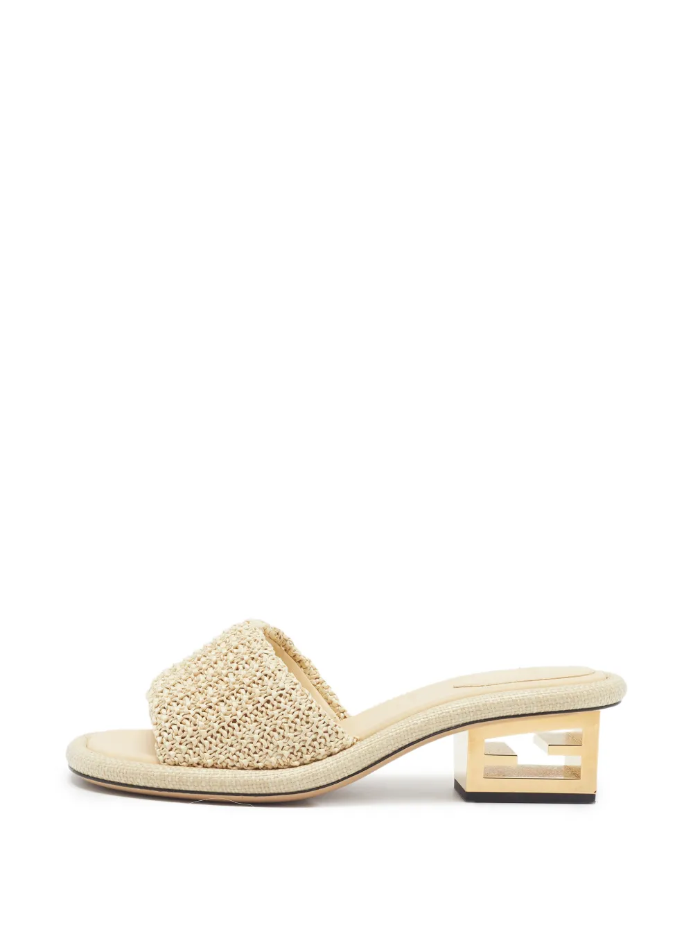 Fendi Pre-Owned FF heeled sandals - Nude