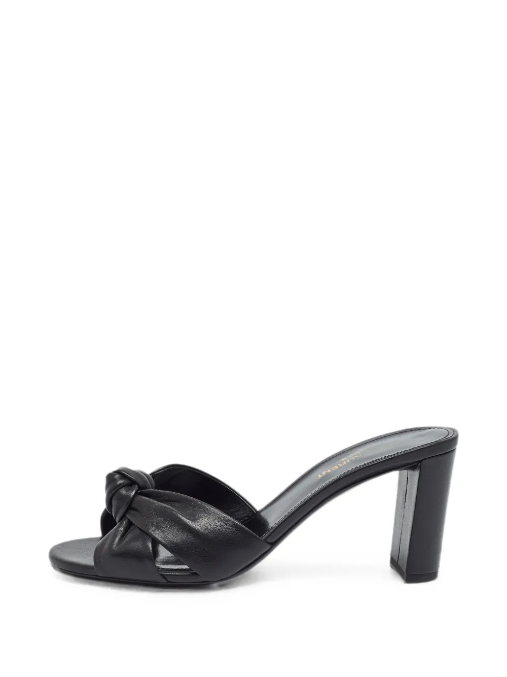 Saint Laurent Pre-Owned Bianca leather heeled sandals - Nero