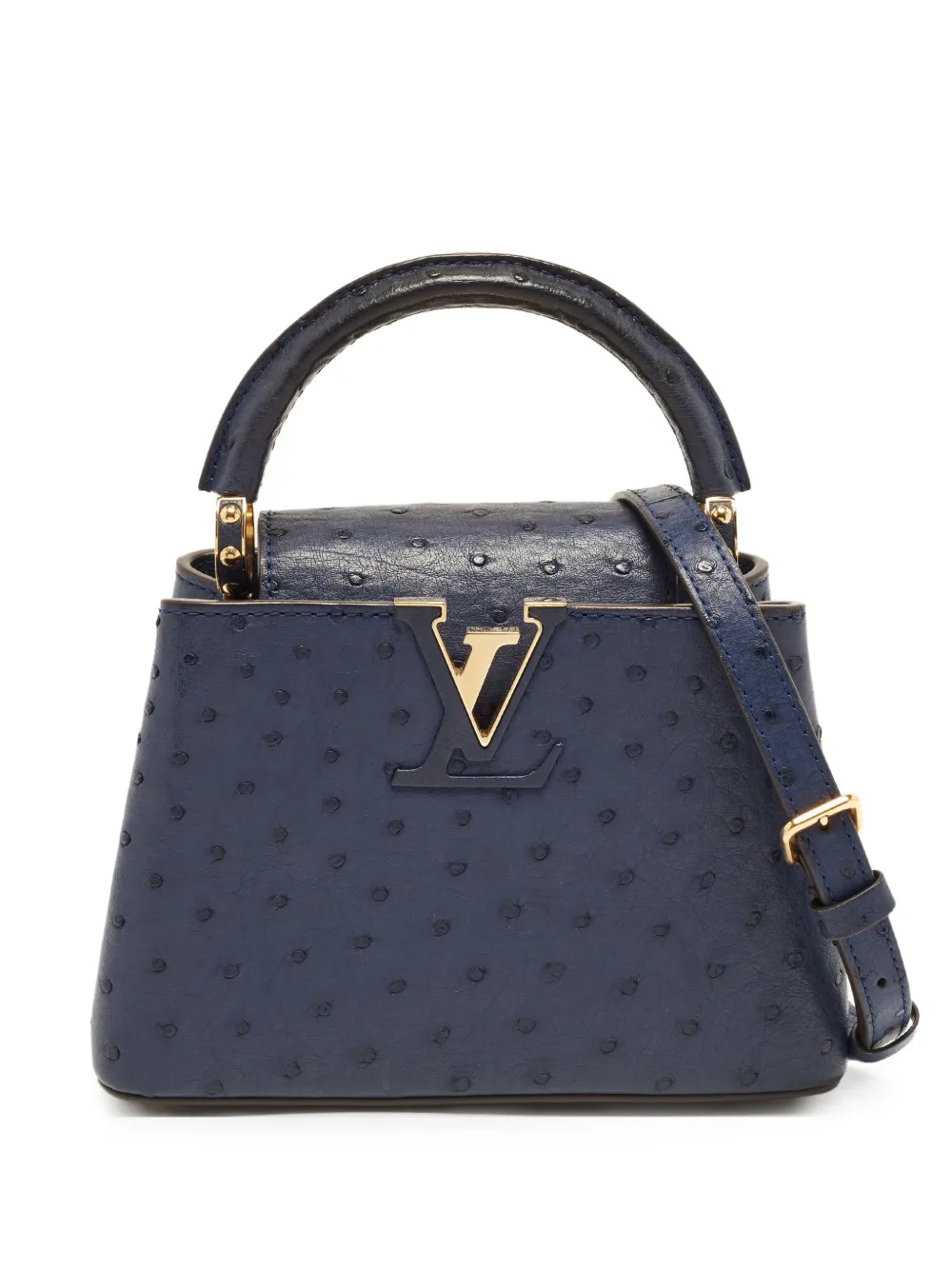 Louis Vuitton Pre-Owned mini Capucines leather tote bag - Blu