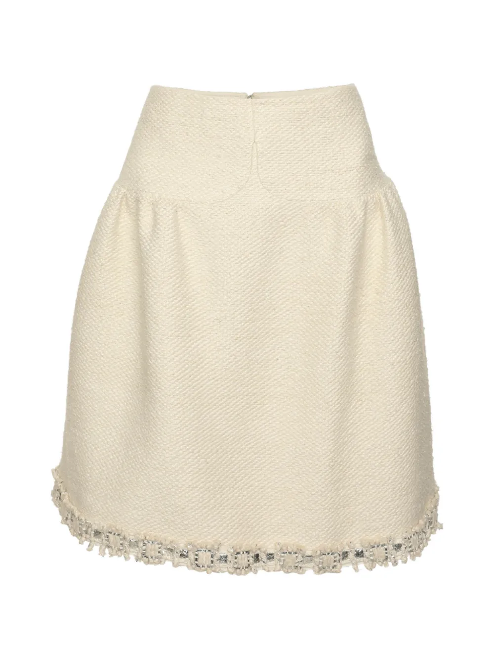 CHANEL Pre-Owned embellished silk midi skirt - Nude