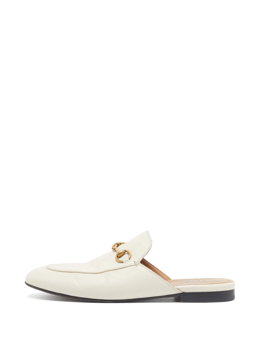 Gucci Pre-Owned Princetown Horsebit-detail flat mules - Weiß