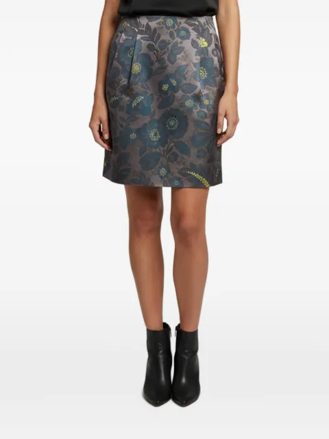 Etro Pre-Owned floral-jacquard mini skirt