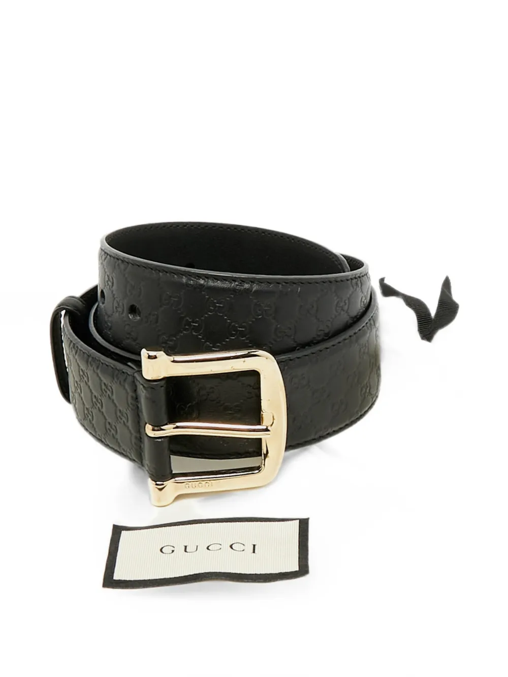 Gucci Pre-Owned Microguccissima leather belt - Schwarz