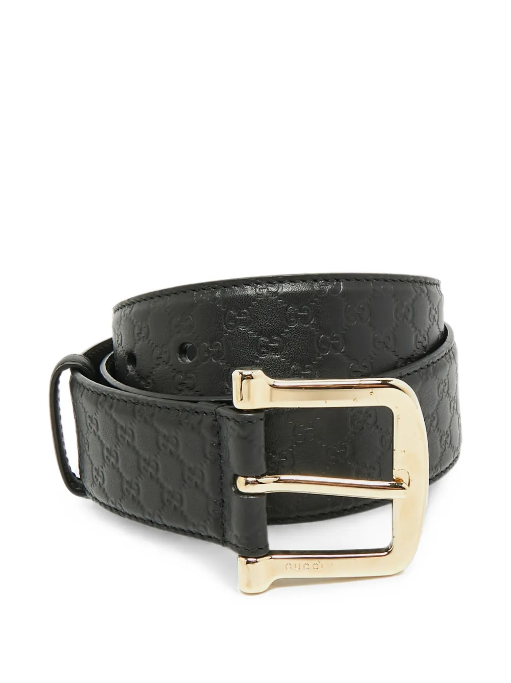 Gucci Pre-Owned Microguccissima leather belt - Schwarz