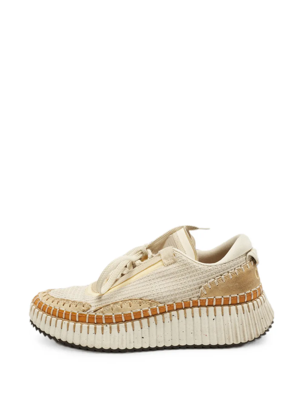 Chloé Pre-Owned Nama crochet sneakers - Toni neutri