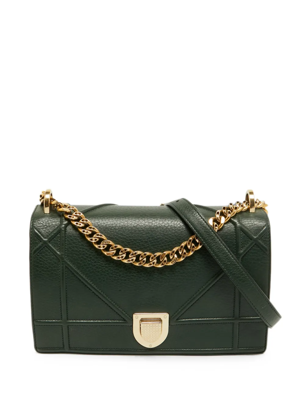 Christian Dior Pre-Owned 2018 mittelgroße Diorama Cannage Schultertasche - Grün