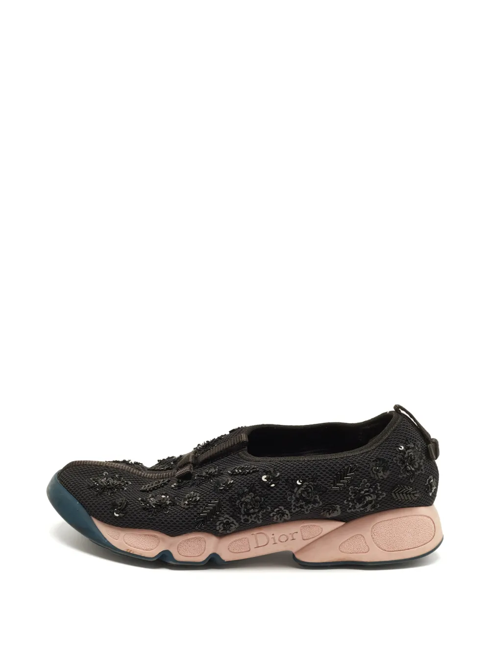 Christian Dior Pre-Owned Fusion crystal-embellished sneakers - Black