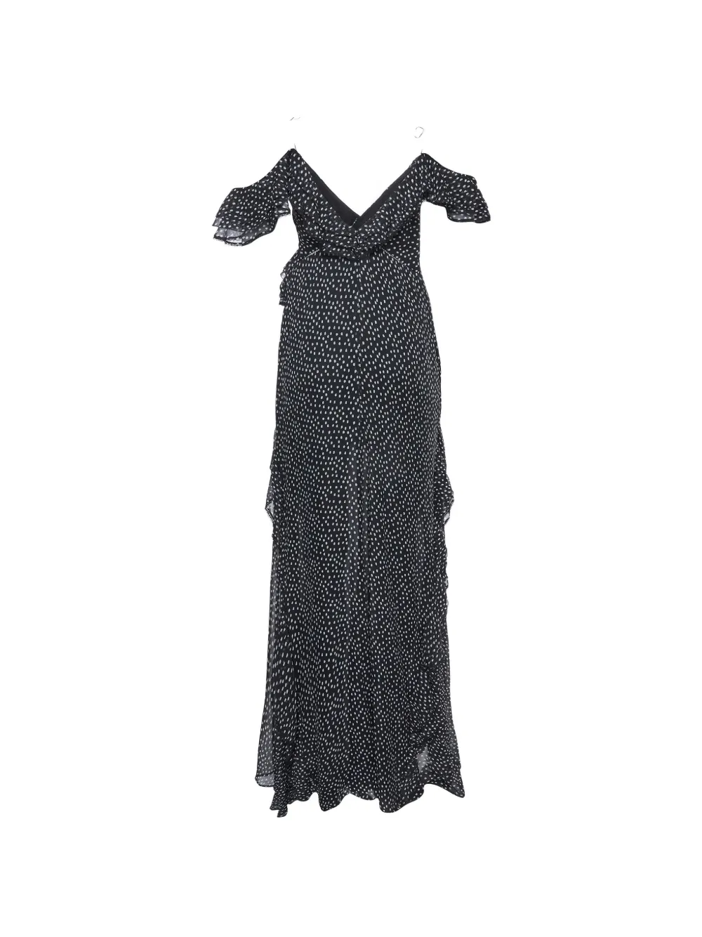 Simkhai speckle-print ruffled maxi dress - Schwarz