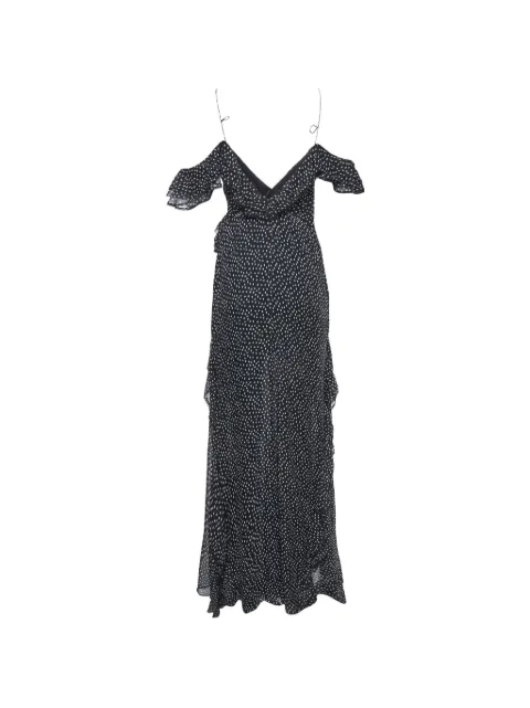 SIMKHAI  speckle-print ruffled maxi dress