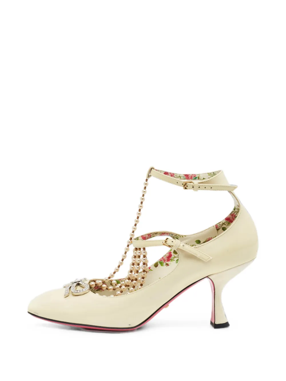 Gucci Pre-Owned pearl-embellished heeled pumps - Nude