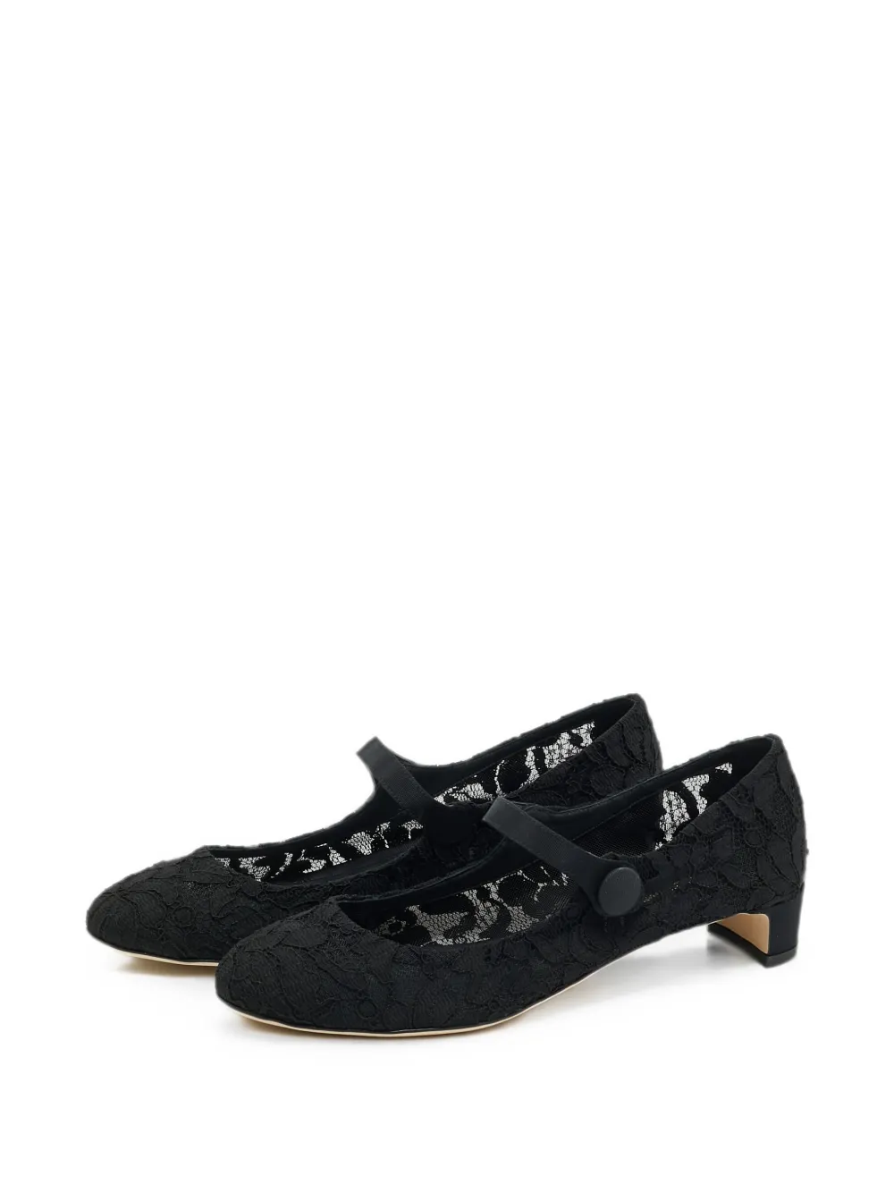 Dolce & Gabbana Pre-Owned lace Mary Jane pumps - Zwart