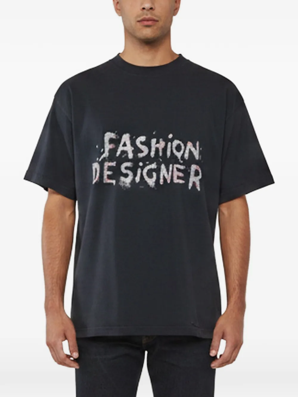 Balenciaga Pre-Owned slogan-print T-shirt - Schwarz