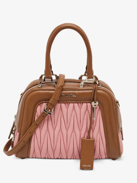 Miu Miu Pre-Owned Matelasse leather satchel bag