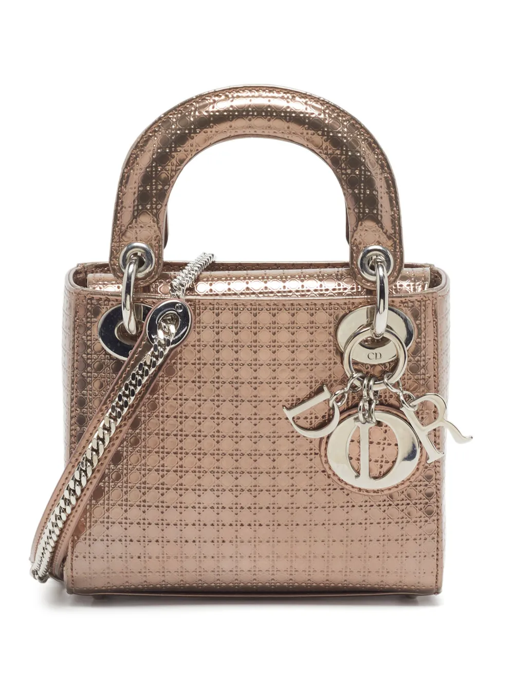 Christian Dior Pre-Owned Lady Dior Microcannage tote bag - Rosa