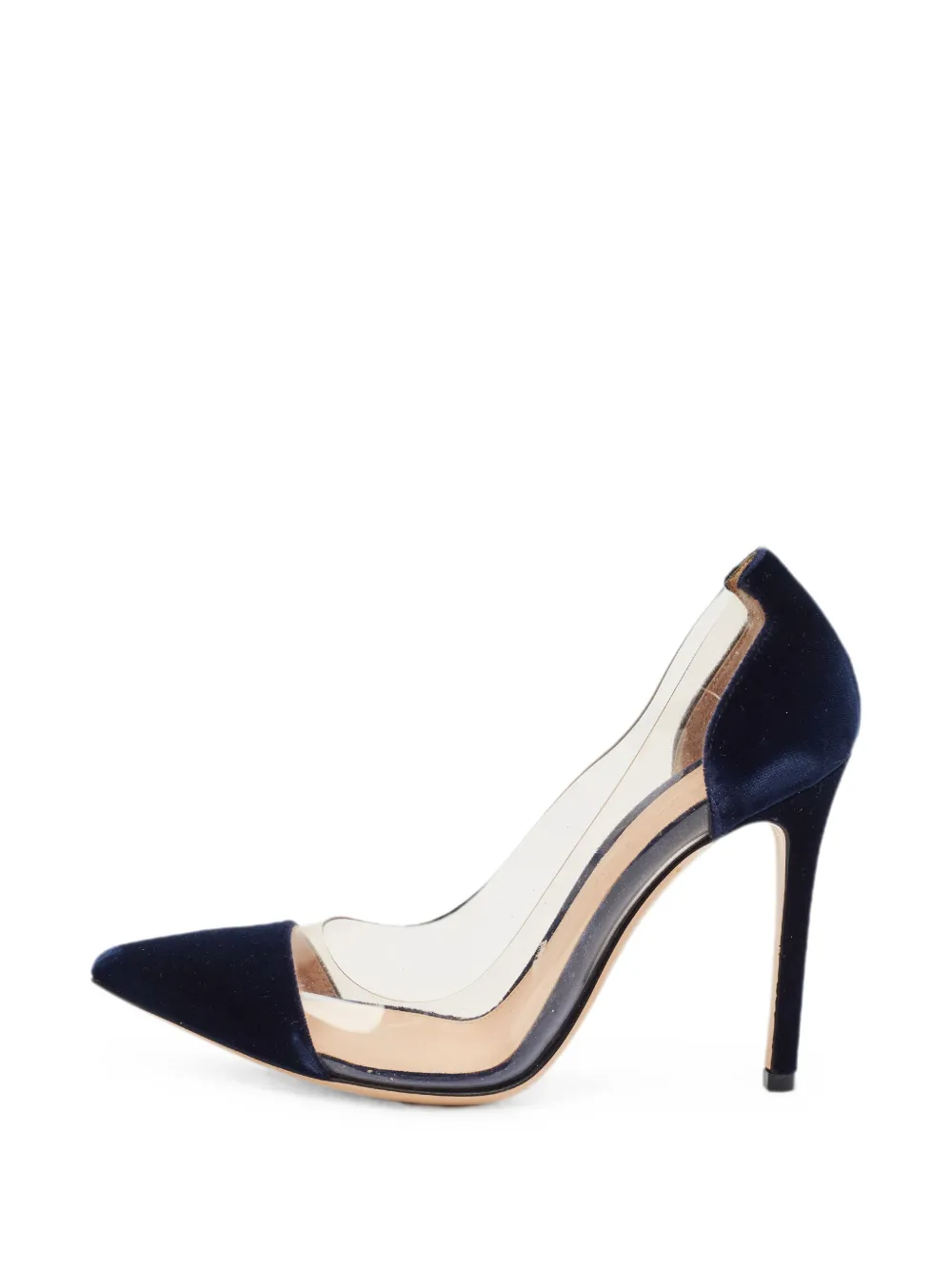 Gianvito Rossi Plexi velvet pumps - Bianco