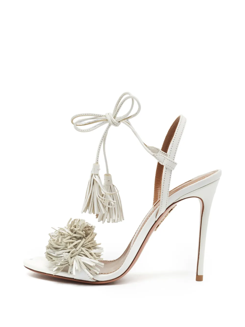 Aquazzura Wild Thing fringed sandals - Weiß