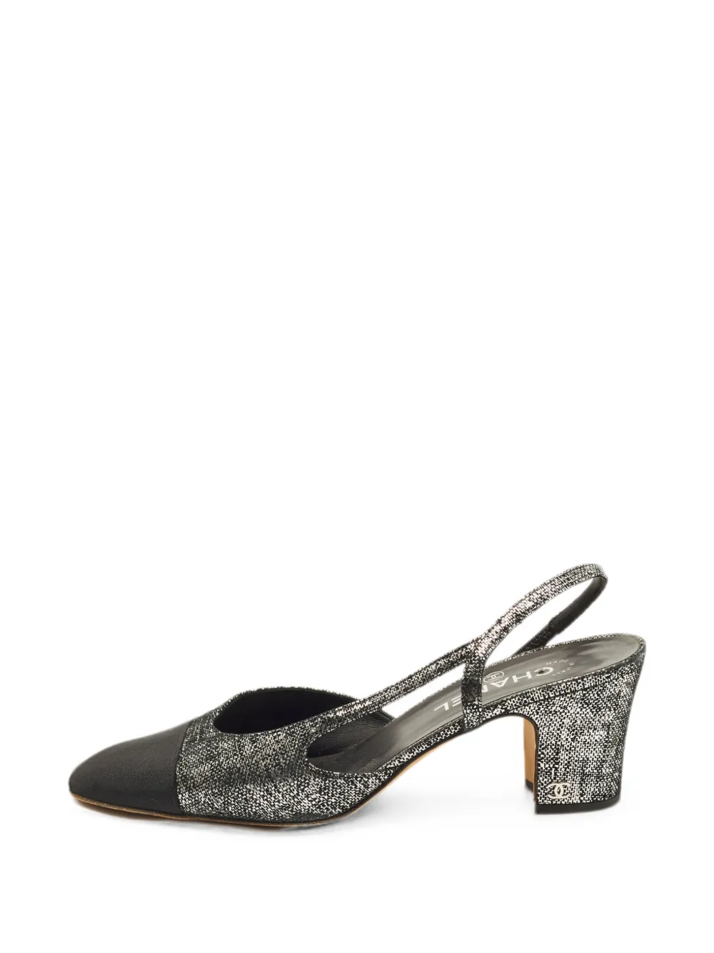 CHANEL Pre-Owned cap-toe slingback pumps - Grau